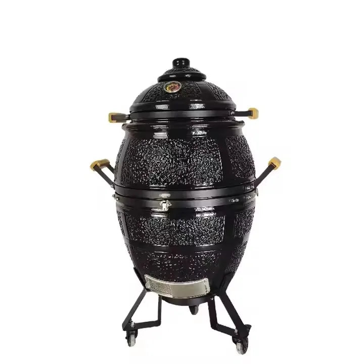 KIMSTONE 21 Inch Modern Ceramic Tandoor Oven Charcoal Smoker Grill Porcelain Enamel Finish for Outdoor High-Efficiency Cooking