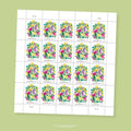 USA Forever 3oz Us Postal Stamps Floral Retro Postage Mailing Stamp Sticker Post Mail Stamps Stickers Pack for Party Decoration