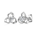 Man Made Moissanite Diamond 100% 925 Sterling Silver Triangle Knot Stud Earrings Jewelry for Women Destiny Jewellery