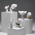 Pet Model 3D Customize Service Fashion Abstract Store Decoration White Pet Model Head Art Ornaments for Collar Display