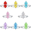 Customized Fine Jewelry Wedding Rings Cubic Zirconia Diamond Engagement Promise Eternity Ring 925 Sterling Silver Ring Supplier