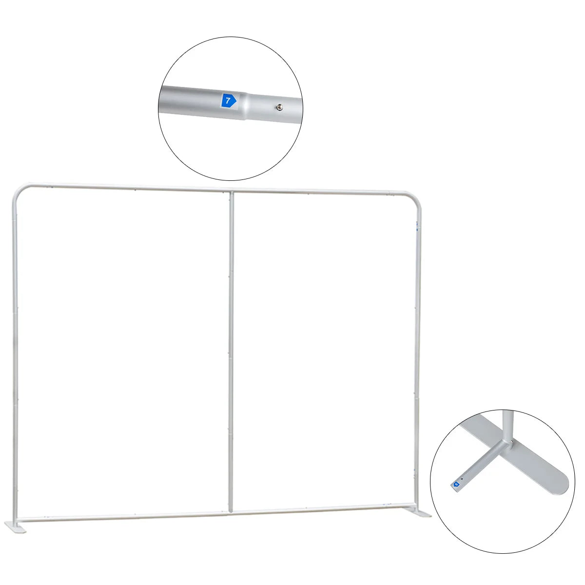 Custom Size Portable Display Background Wall Rack Detachable 32*1.0mm Aluminum Frame Exhibition Backdrop Stand for Photobooth