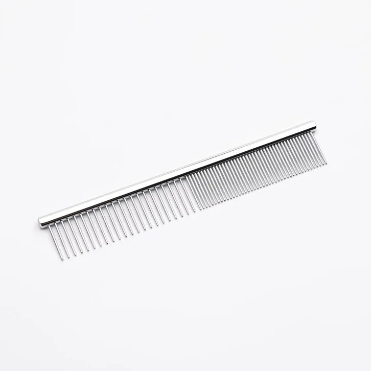 Bovowell PT51 Customizable Logo Color Stainless Steel Brass Grooming Comb Conical Rounded Tip Pins Pet Safe Dematting Dogs MegaBDM