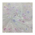 Wholesale 3d butterfly Sequin Beading Mesh Fabric Telas Con Mariposas Y Flores Embroidery air Mesh Cute Tulle Dress Fabric