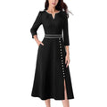 Elegant Polyester Spandex Pencil Career Dress With Stretch Fit for All-Day Comfort and Professional Style