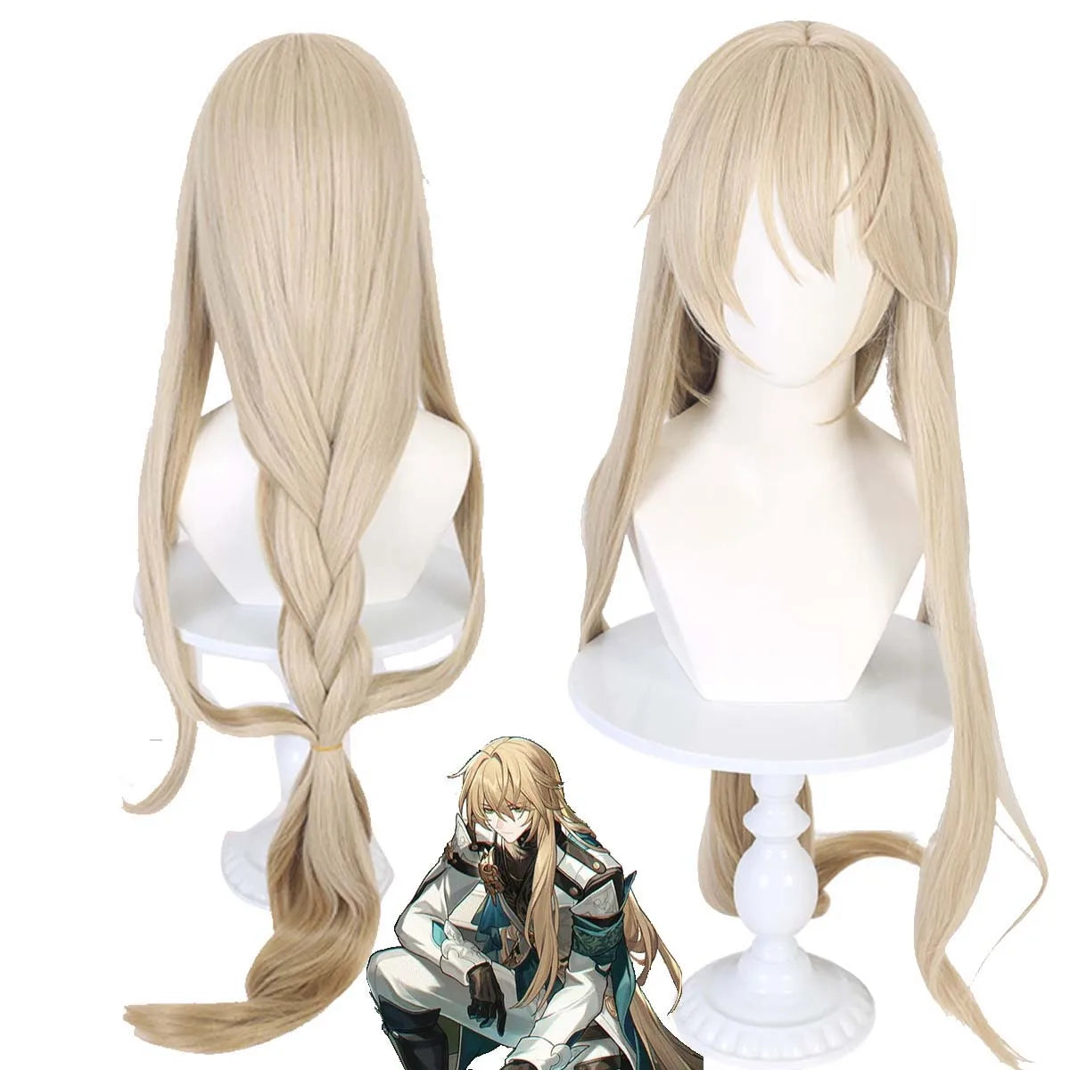 Honkai: Star Rail Luocha Cosplay Long Linen Gradient Hair Wig  GAHC-008