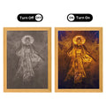 Jesus Photo Frame with LED Light Custom Decorative Art Light Painting UV Printing