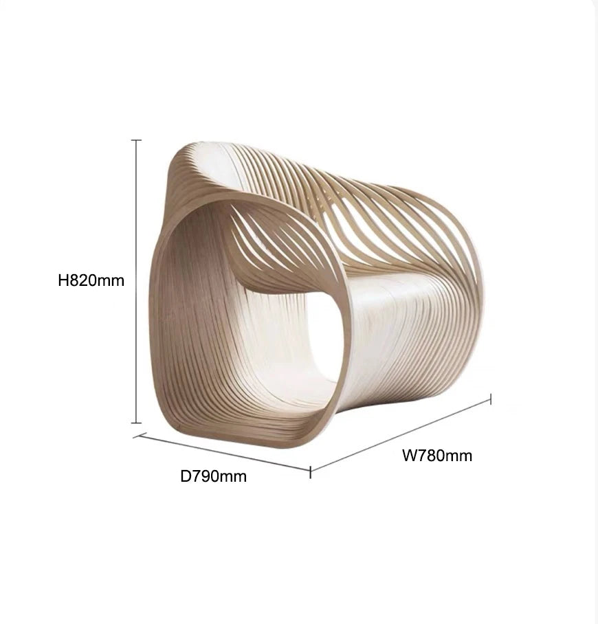 Cobuild Factory Direct Sales Modern Luxury Hotel Art Furniture Handmade Vertical Section Laminated Chair for Home Furniture