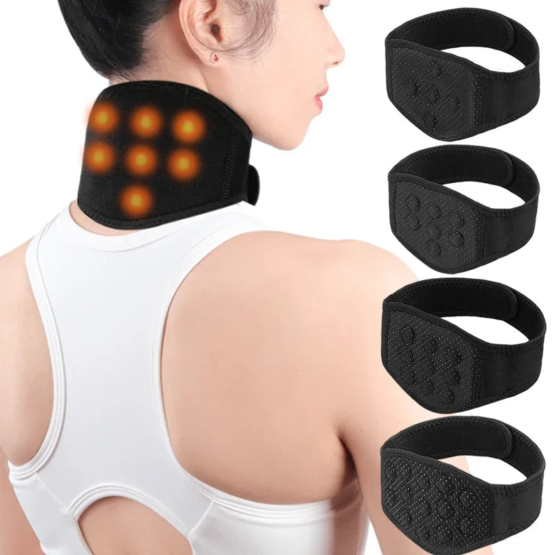 Melenlt Magnetic Neck Support Bracelet Windproof Cervical Brace for Men and Women Air Conditioning Relief