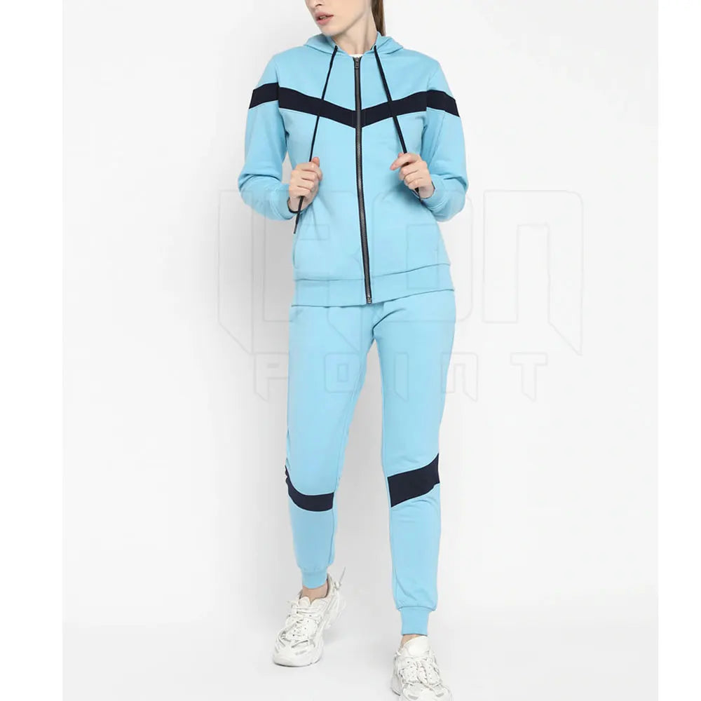 Hot Selling Custom Logo Tracksuits For Women Two Pieces Women Fleece Tracksuit Latest Design Women Fleece Tracksuit