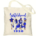 Greek Sorority Tote Bag Sisterhood Pattern Canvas Should Bag
