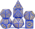 Factory Wholesale 25mm Huge Size 7pcs Blue Bulk Resin Polyhedral Square Dice Set for Dungeons and Dragons