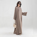 Lignes 2026 Small Quantity Wholesale Factory High Quality Spot Muslim Women's Robe Large Size Open Simple Kimono Abaya
