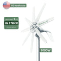 SMARAAD US Stock DDP 1000W 48V Horizontal Wind Turbine 1KW 48V Solar Power System for Home Wind and Solar Generators