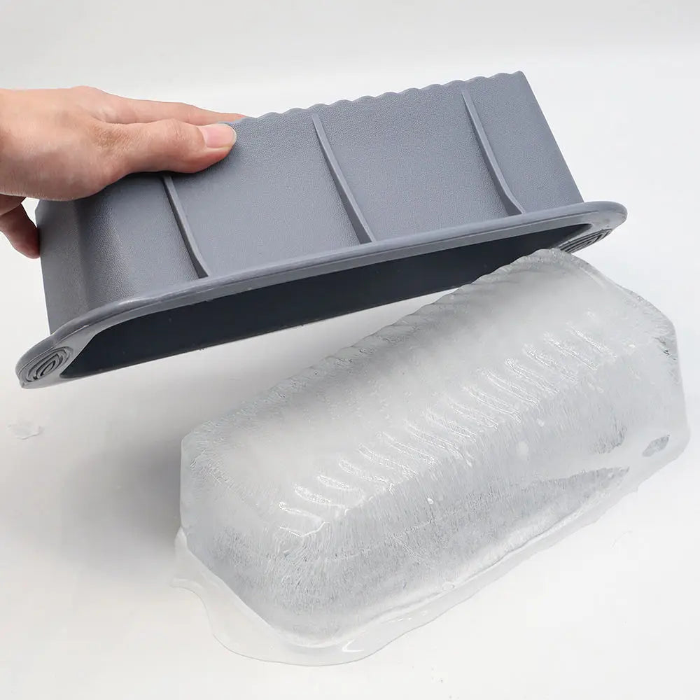 Silicone Large Cold Plunge Bath Coolers Ice Block Cube Tray Mold Silicone Tool Square Silicone Cubetera for 8 Ice Spheres 100pcs