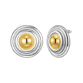 Latest 18K Gold Plated Stainless Steel Jewelry Chunky Round Stud Earrings for Women Punk Hypoallergenic Earrings E241584