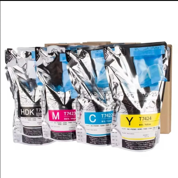 OCBESTJET Sublimation Dye Ink Bag for EPSON T7411 T7412 T7413 T7414 T741X Sublimation Ink  for Epson F6270 F6280 F6000