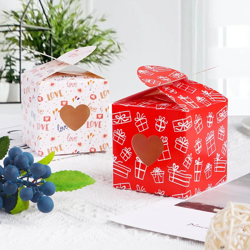 JUXINDA New Colorful square Empty Box Valentine's Day Surprise Lucky Box Gift Box Gift Candy Cookie Packaging Box