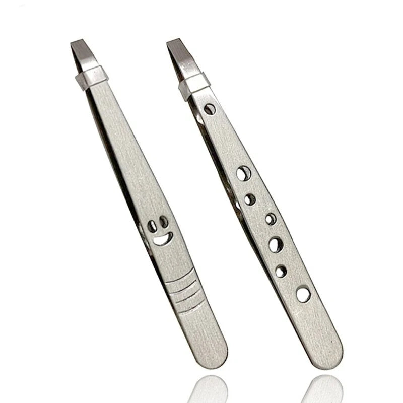 Professional High Quality Stainless Steel Eyebrow Makeup Tools Slant Pointed Tip Eyes Clip for Face Hair Removal