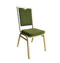 Luxury Modern Hotel Dining Chair Metal Frame Upholstered Seat Classic Style Banquet Hall Chair with Fabric Cover Dining Chair