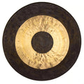 ARBOREA 65cm Chinese Deep Wave Bronze Gong Golden and Black High Grade Professional Sound for Sound Healing Gong Bath