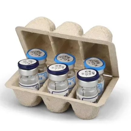 Biodegradable Customizable Pulp Molded Packaging Suitable for Various Bottles and Jars.