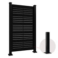Black Powder Coated Metal Fence Panel Contemporary Aluminum Privacy Screen