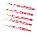 Paper Coated Doll Design Tweezers Collection Private Label Stainless Steel Lash Tweezer Eyelash Extensions Tweezers