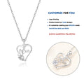 DY923 925 Sterling Silver MOM Pendant Necklace with Heart-Shaped Zircon Heartfelt Wedding or Party Gift for Mom MegaBDM