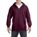 100% Cotton Custom Embroidered Men's Heavyweight Zip-Up Hoodie Streetwear Style with Fleece for Winter Thermal Customized