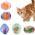 Hot Sale Eco-Friendly Classic Plush Cat Spring Ball Toy Stretchable Rolling Kitten Cage Modern Cartoon Mouse Slinky Rats