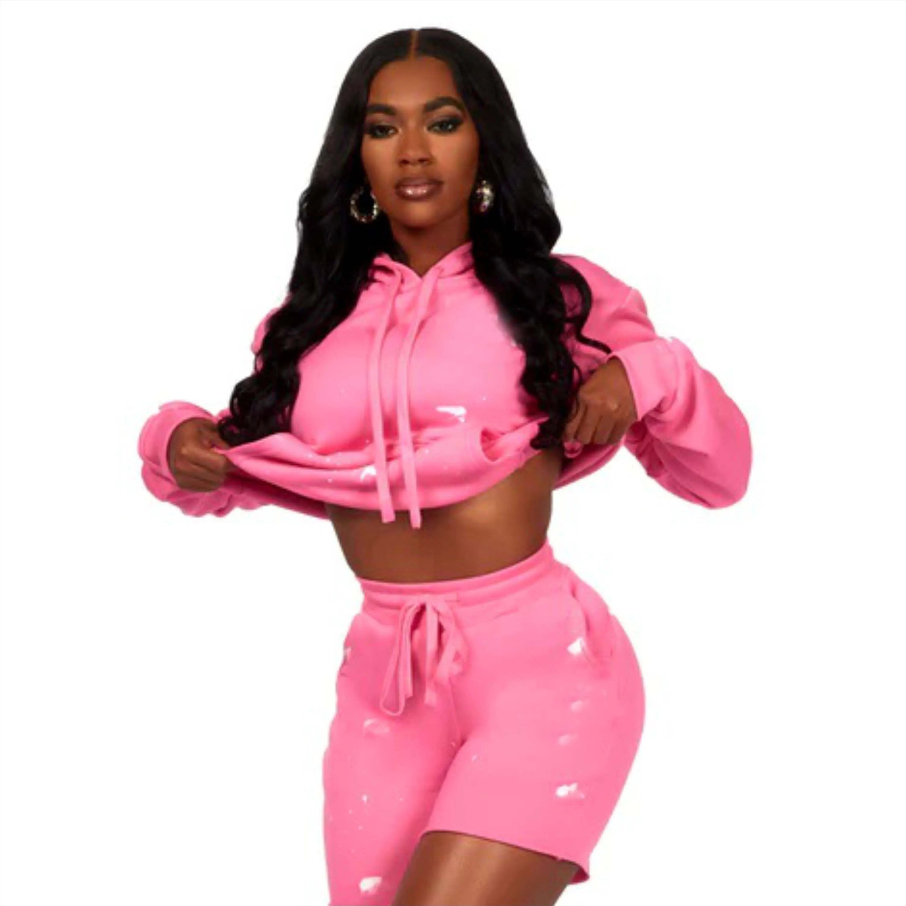 Customized Women's Sports Lulu Shorts Dot Quick-Drying Breathable Summer Outdoor Two-Piece Design Regular Fit 100% Cotton High