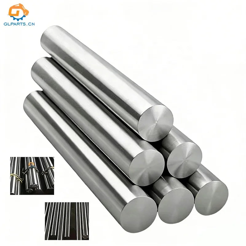 Factory Custom CK45 F7 Forged Steel Round Bar Steel Bar Chrome Plated Piston Rod for Hydraulic Cylinders