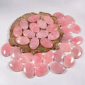 Hongzhuo Undrilled Crystal Natural Rose Quartz Oval Hot Warmer Heat Massage Stones