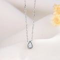 Wholesale Water Drop Pendant Design Moissanite Necklace Simple Style Silver 925 for Women Jewelry