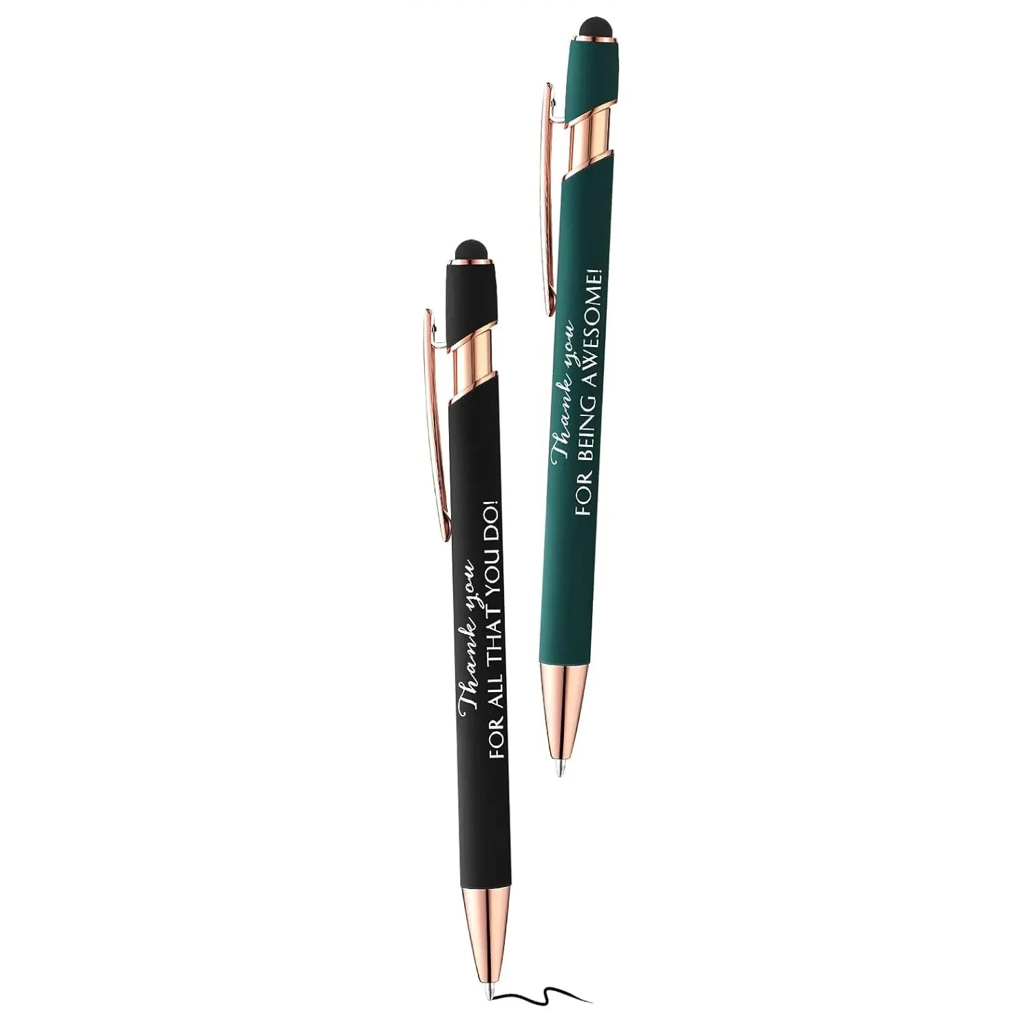 Promotional Rubber Custom Logo Metal Ballpoint Pens With Mulit-Color Printed Manufactures for Touch Screen Stylus Gifts