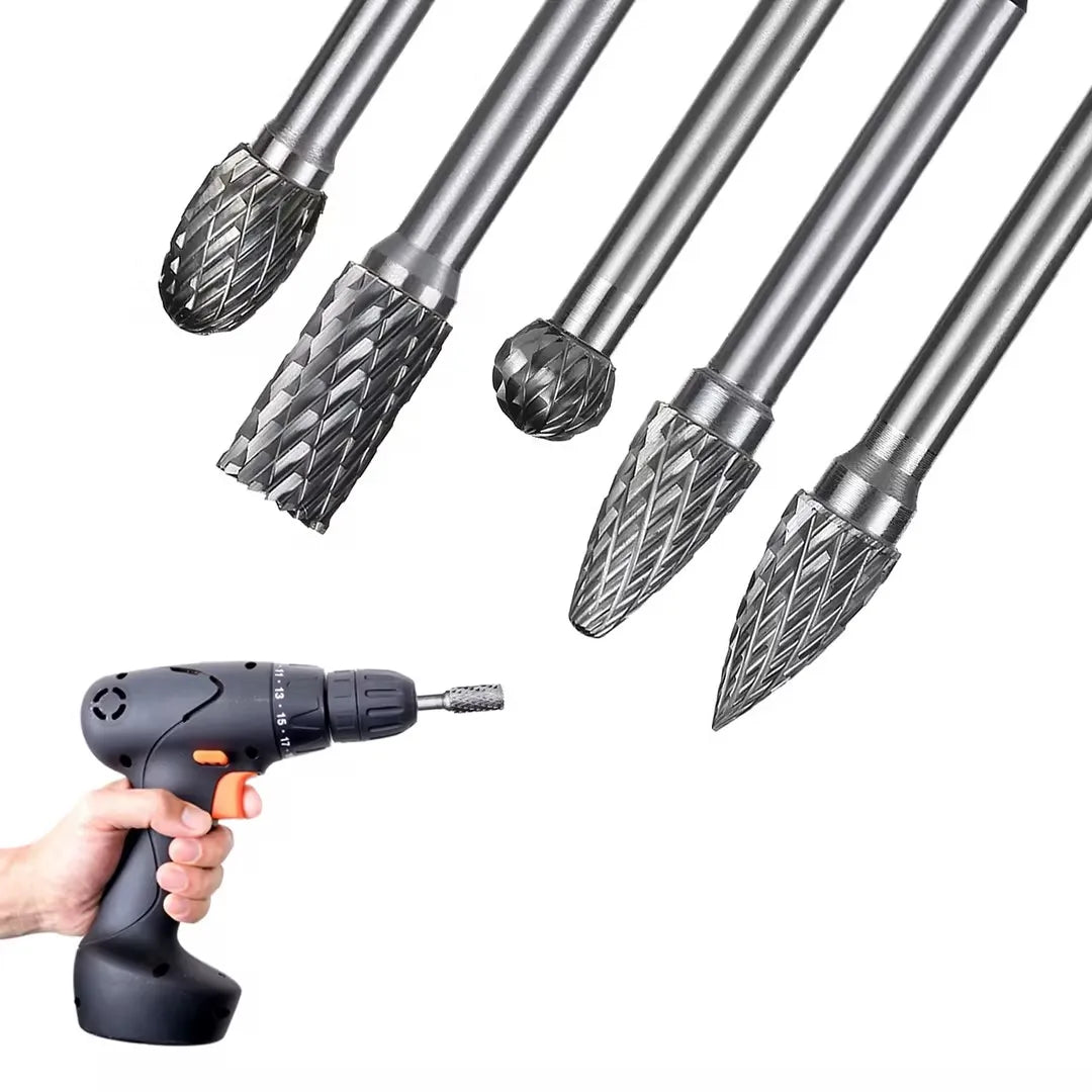 JRDS Premium Tungsten Carbide Rotary Burr Set for Efficient Metal Shaping Deburring and Precision Surface Finishing Tasks
