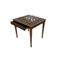 Helena Wood Art Traditional Luxury Handmade Durable Chess Table with Drawers Walnut