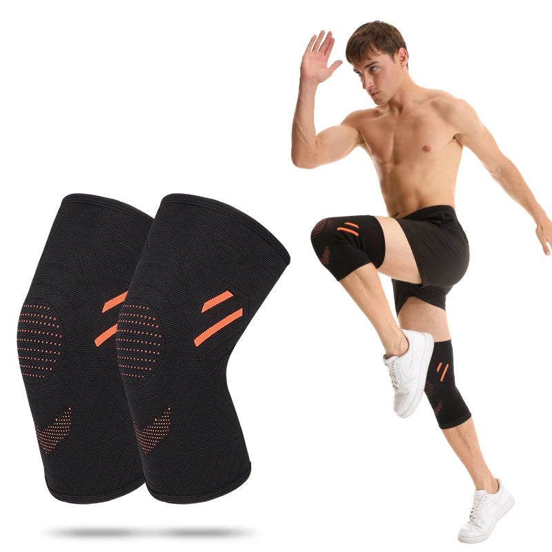 KS-2221# 3D Knitted Compression Sports Knee Sleeve New Style Non slip Elastic Nylon Knee Brace