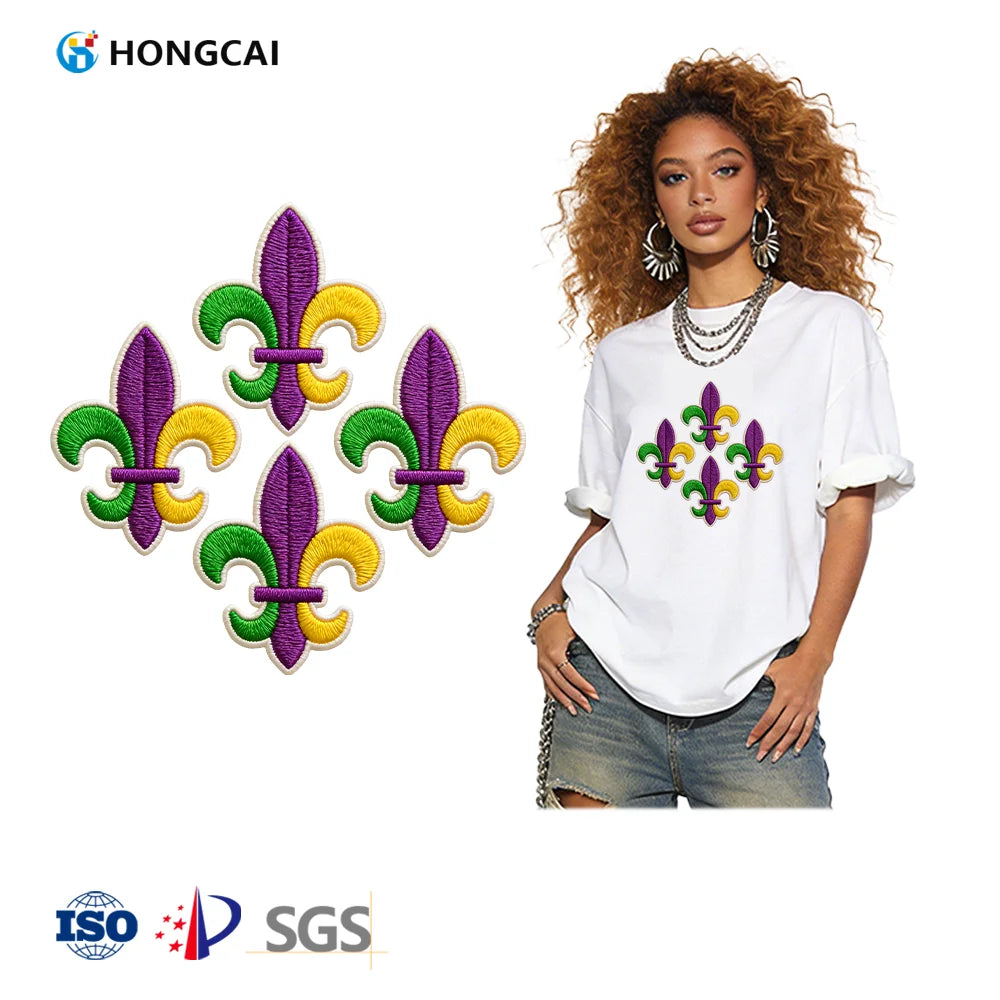 Carnival-themed Embroidered Iris Iron-on Transfer Print Heat Transfer Iron-on Patch Clothing Iron-on Transfer Sticker