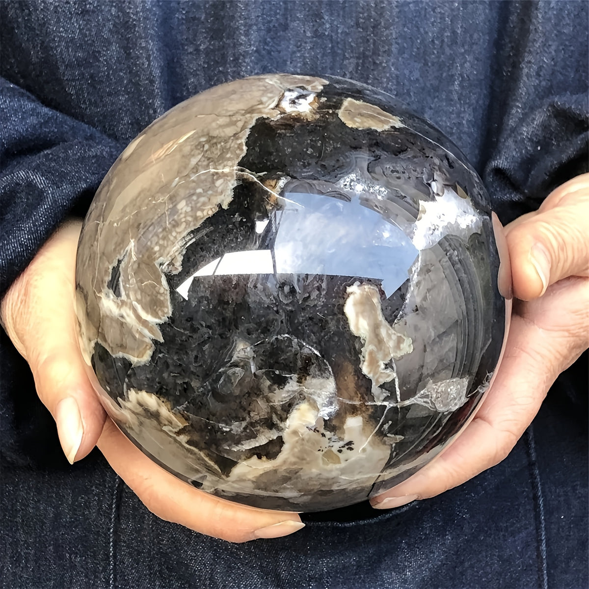 Wholesale Natural Healing Quartz Crystal Crafts Collection UV-Reactive Fluorescent Properties Volcanic Agate Sphere for Gifts MegaBDM