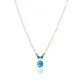 Women's 925 Sterling Silver Turquoise Evil Eye Necklace From Turkey ALK1572