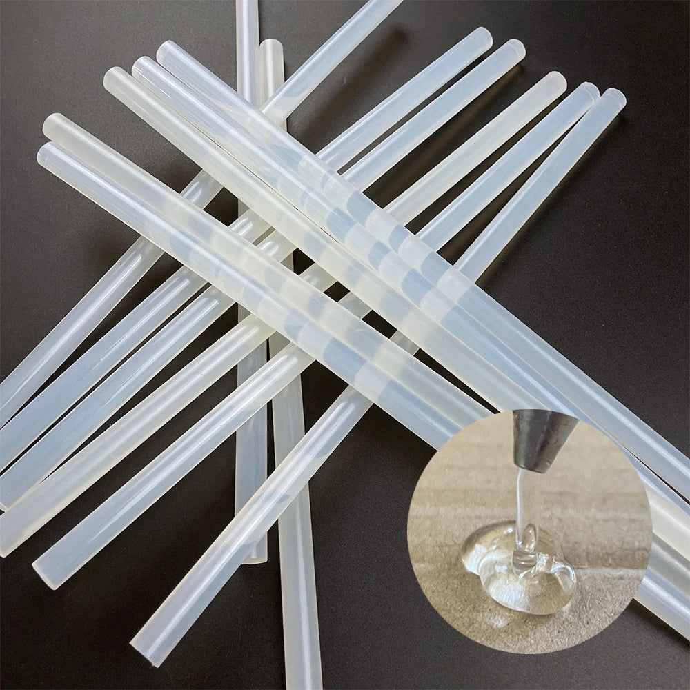 Factory Supply Bag Packed Semi Transparent Hot Melt Glue Stick with Printed Header