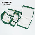 FORTE High-end Fashionable SGS Certified PU Leather Custom Logo Jewelry Box Set for Bracelet Necklace Ring Packaging