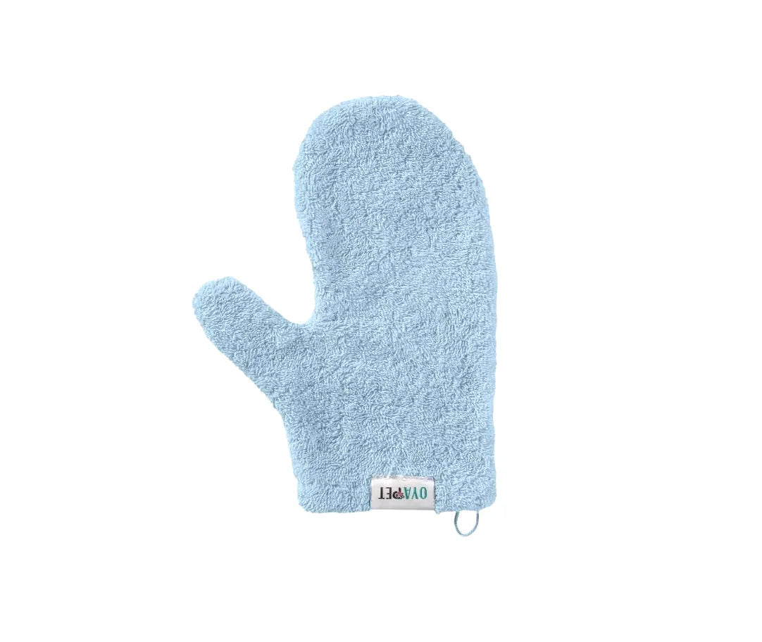 EcoCotton 100% Cotton Modern Dog & Cat Drying Mitt Large Paw Glove for Summer/Winter/Spring Grooming Made in Turkey