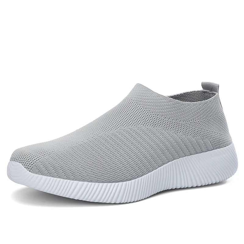 Cross-border Plus-size Women's Breathable Mesh Running Shoes Affordable Summer Slip-on Athletic Shoes