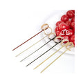 Party Food Decoration Bamboo Disposable Skewer Toothpick Sticks Heat Resistant Easily Cleaned for Cake Fruit Sandwich Event Use