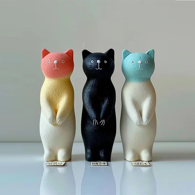 Early Riser Silicone Candles Mold Cat Resin Mold Handmade Soap Mold 3D Cat Cartoon Mould