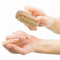 Custom Double Side Boar Bristle Nail Cleaning Brush Wooden Handle Pedicure Tool with Nail Dust Removal Feature