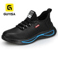 GUYISA Outdoor sports safety shoes waterproof microfiber leather surface wear-resistant rubber sole steel toe safety shoes